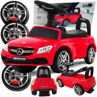 RIDE ON PUSHER WALKER 3 v 1 VEĽKÉ KOLESÁ AUTO MERCEDES CAR HORN MUSIC